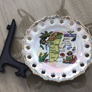 Belize Souvenir Decorative Plate with Stand